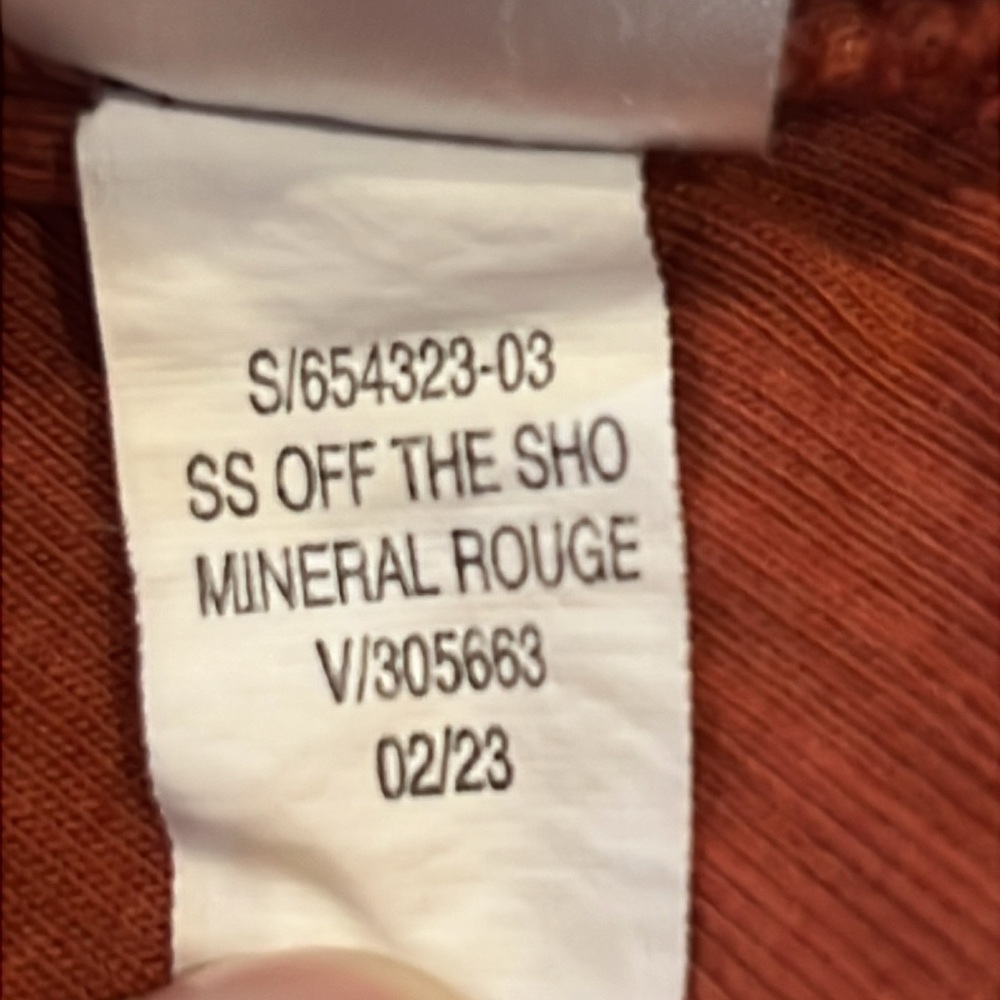 Old Navy Off-Shoulder Ribbed Top - Coral - Picture 7 of 8